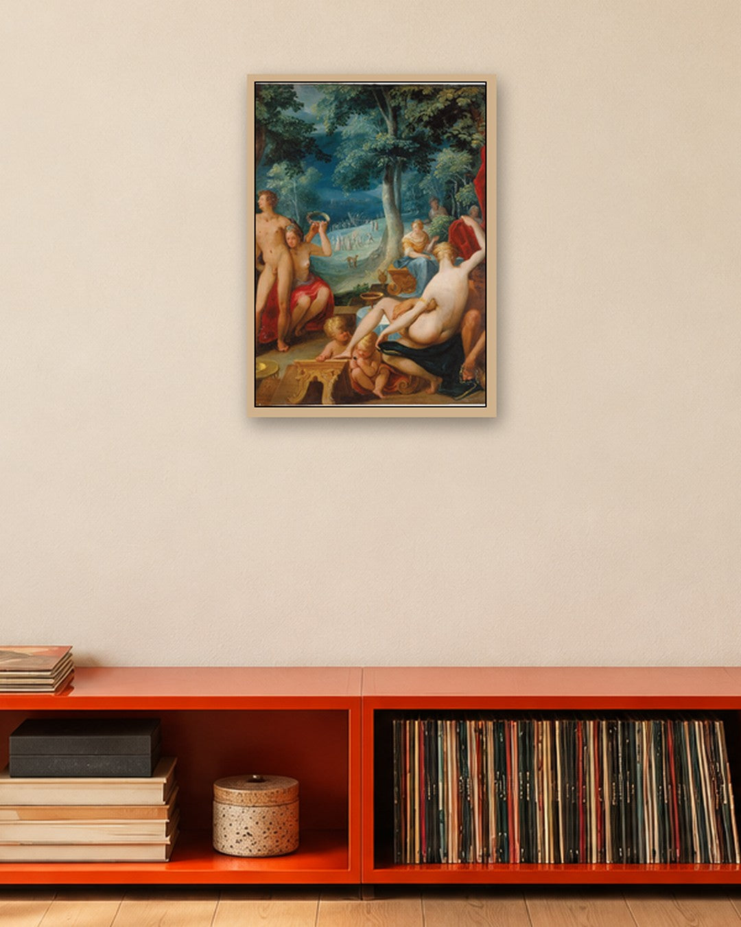 Renaissance Masters - Feast in the Garden - oak frame in a room