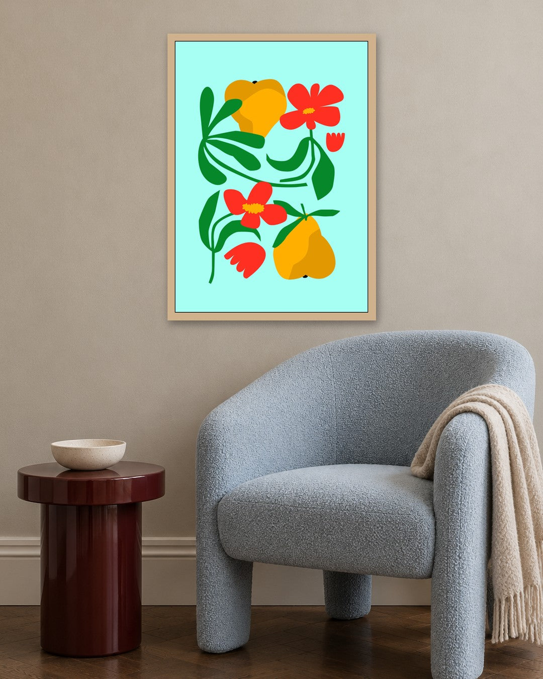 SENT Studio - Artistic Poster No. 32 - oak frame in a room