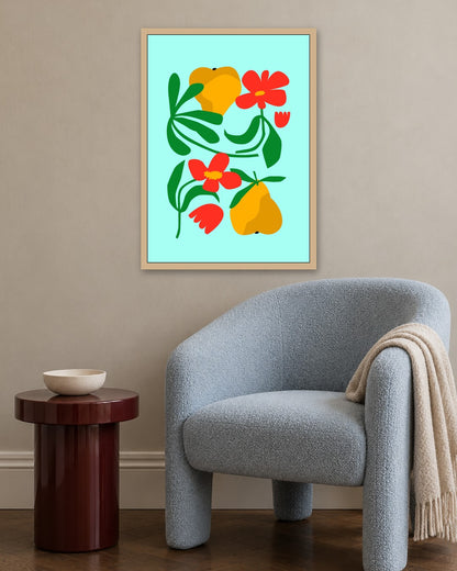 SENT Studio - Artistic Poster No. 32 - oak frame in a room