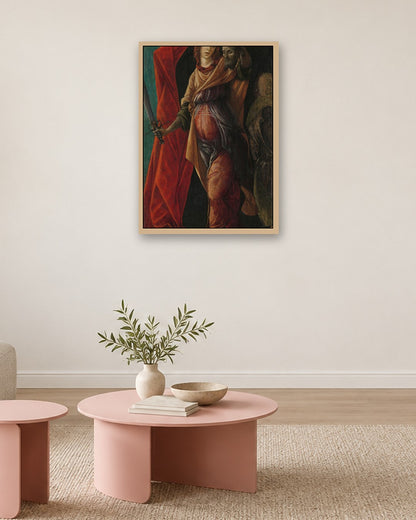 Sandro Botticelli - Judith with the Head of Holofernes - oak frame in a room