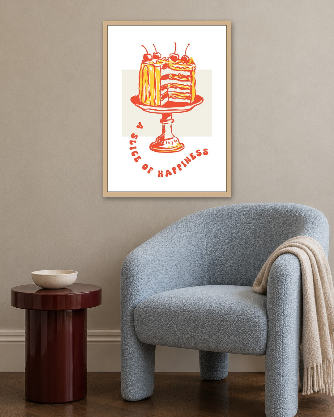 SENT Studio - Cravings Poster No. 36 - oak frame in a room