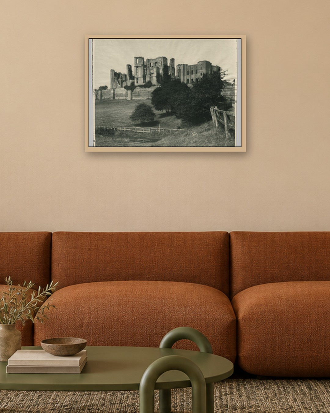 Adolphe Braun - Kenilworth Castle, Warwickshire, England - oak frame in a room