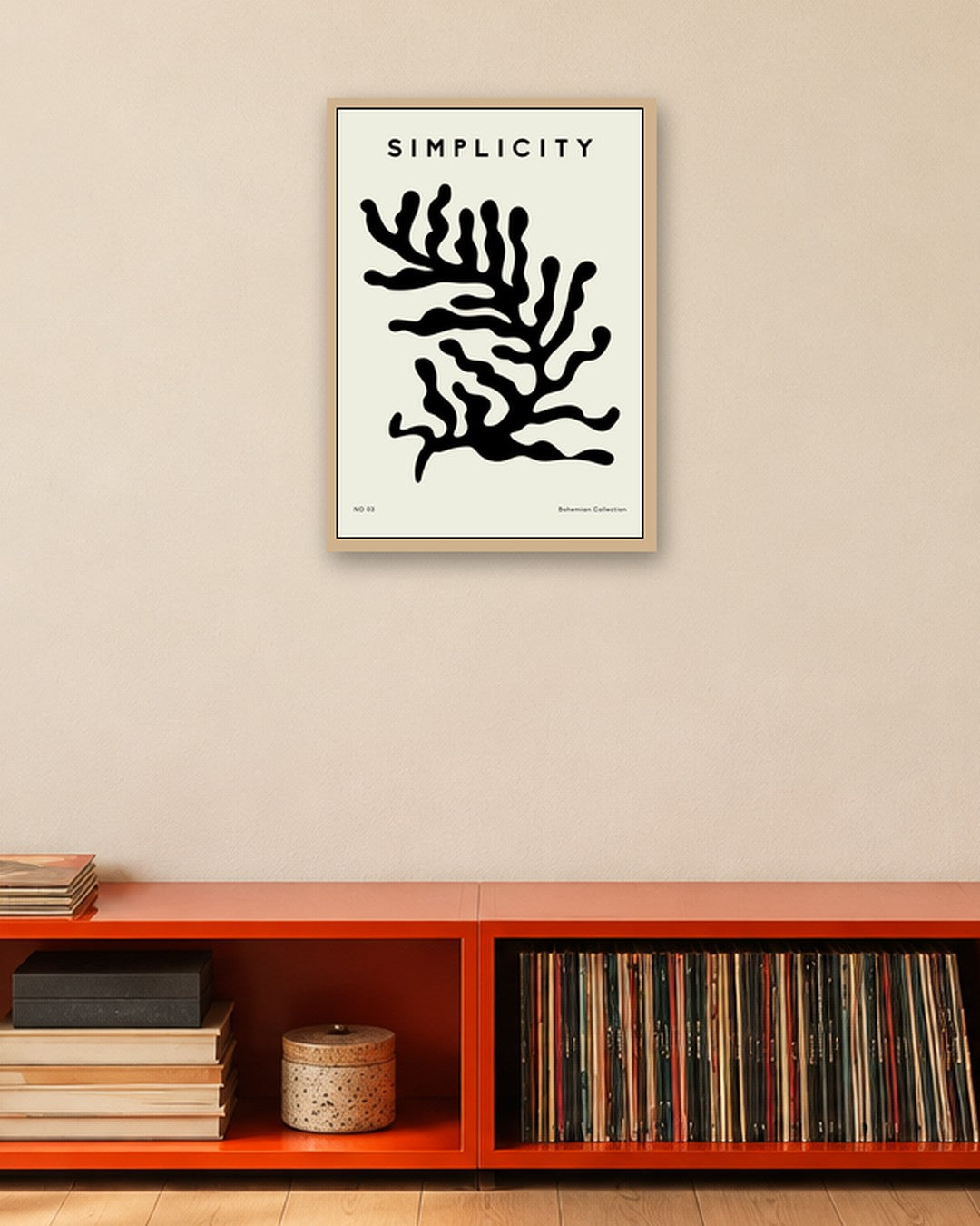 SENT Studio - Bohemian Poster No. 63 - oak frame in a room