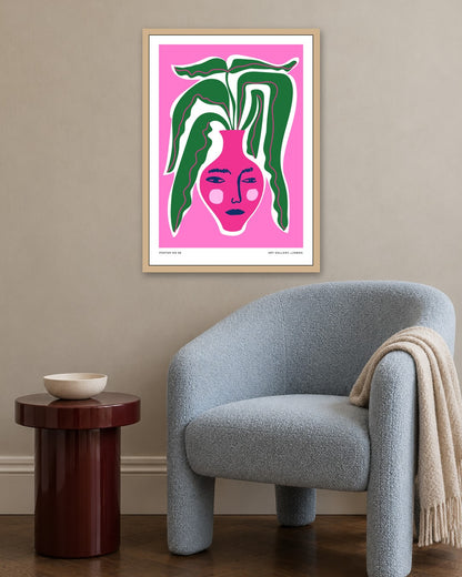SENT Studio - Aesthetic Poster No. 8 - oak frame in a room