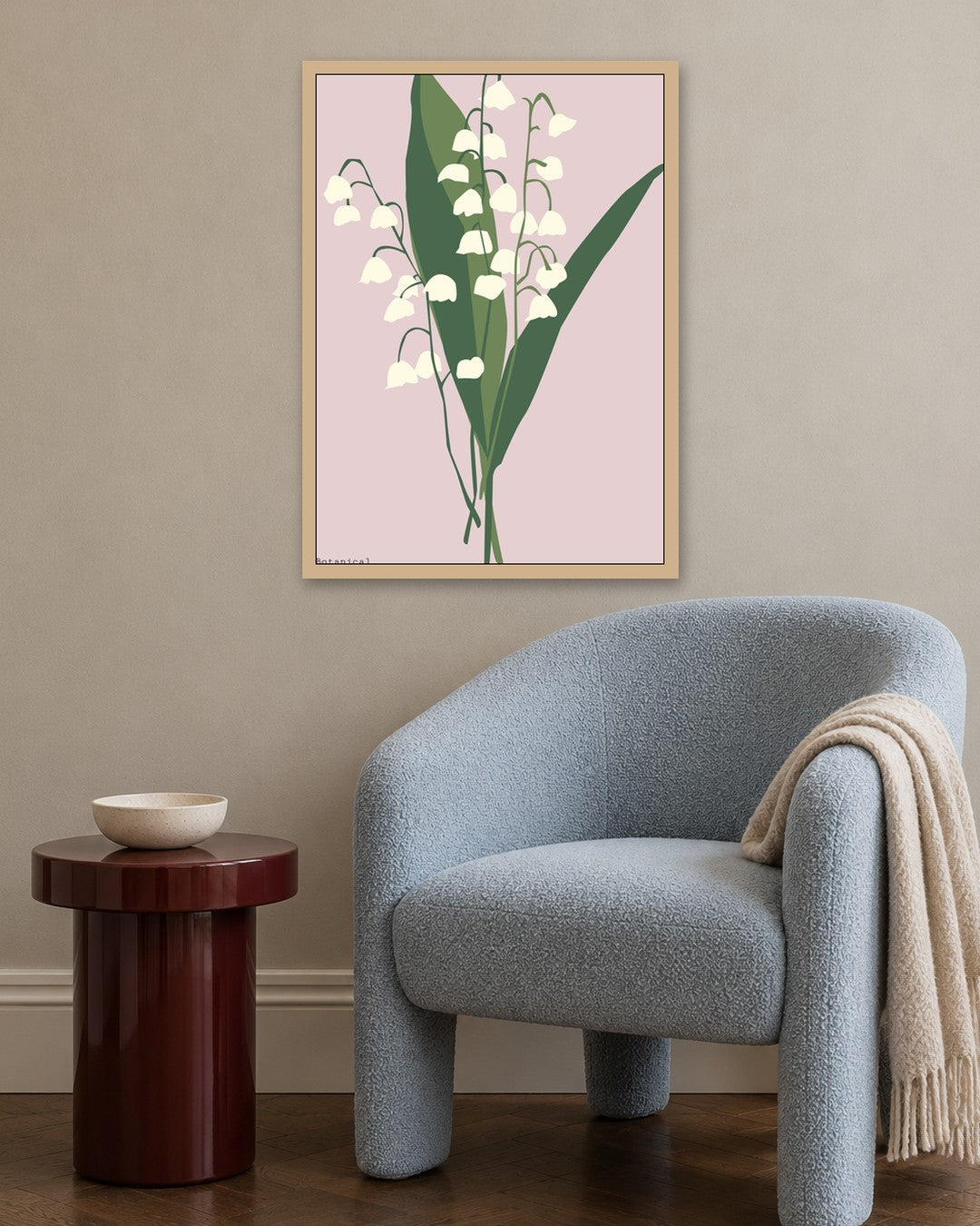 SENT Studio - Botanical Poster No. 63 - oak frame in a room