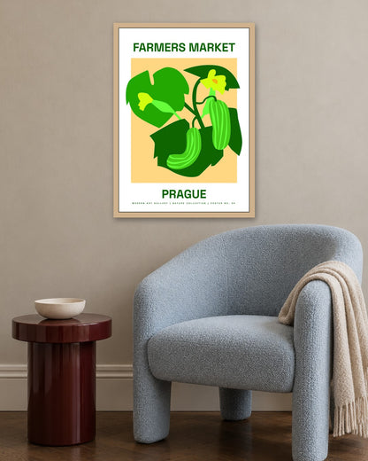 SENT Studio - Artistic Poster No. 34 - oak frame in a room