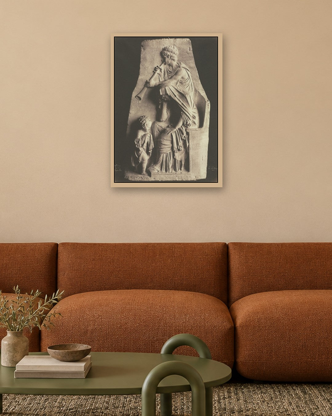 Henri Le Secq - Plaster Cast from the Depaulis Collection - oak frame in a room
