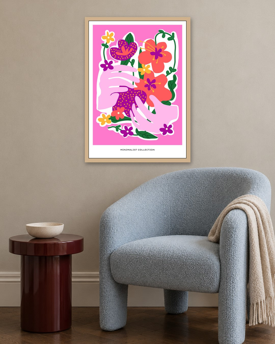 SENT Studio - Aesthetic Poster No. 42 - oak frame in a room