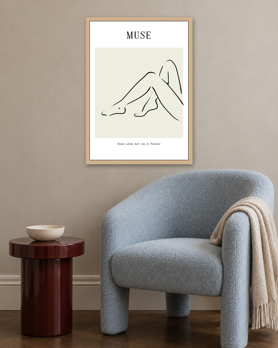 SENT Studio - Bohemian Poster No. 61 - oak frame in a room