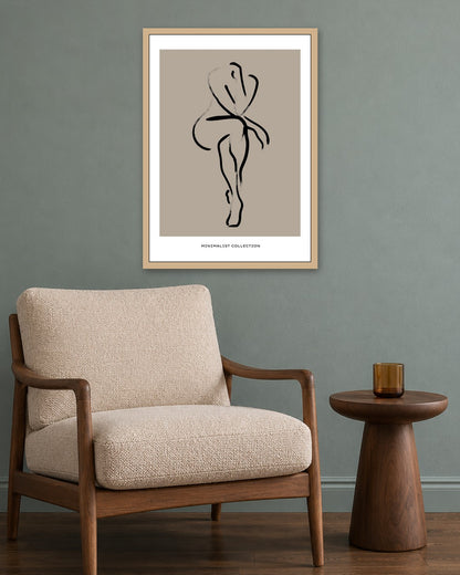 SENT Studio - Bohemian Poster No. 80 - oak frame in a room