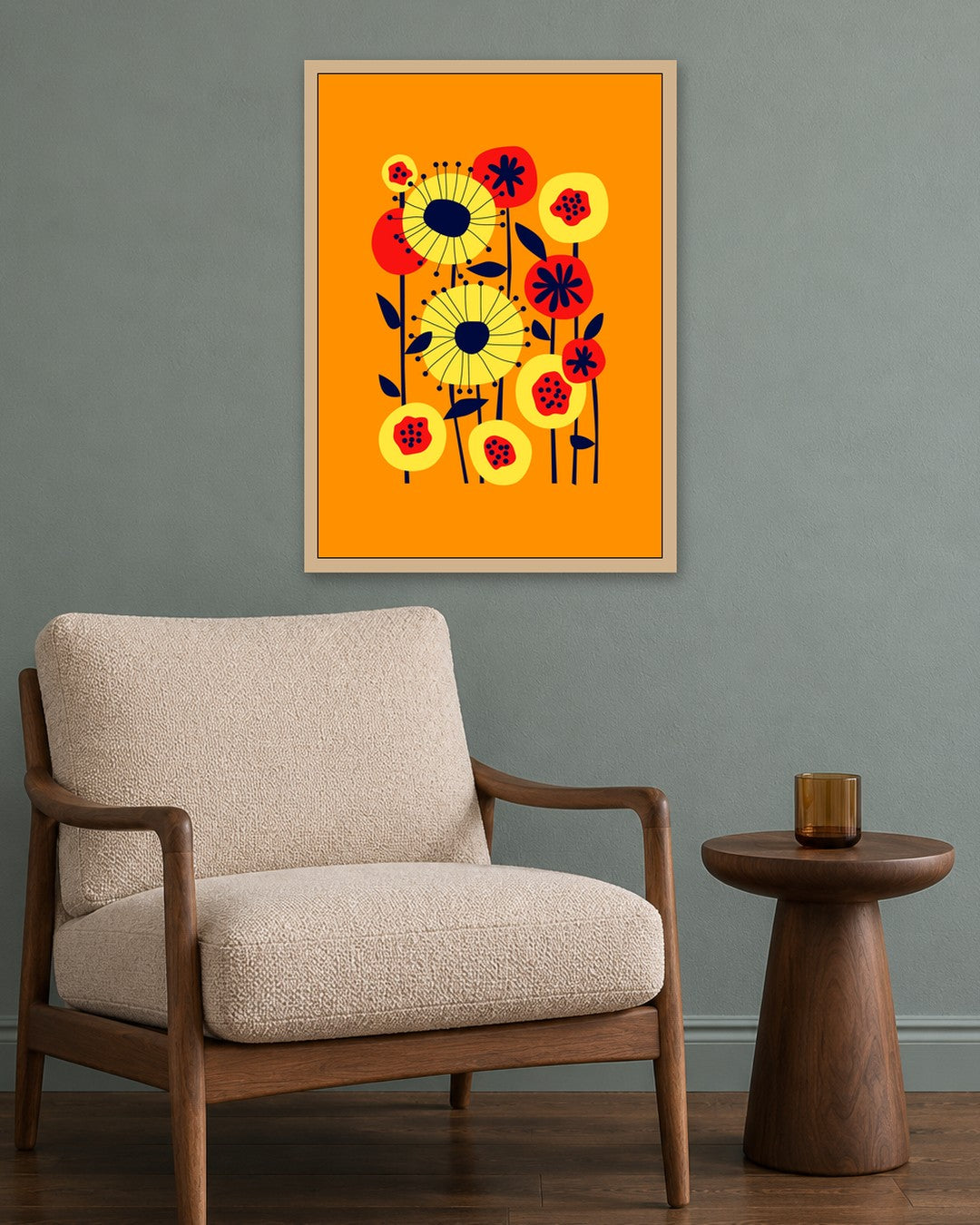 SENT Studio - Artistic Poster No. 48 - oak frame in a room