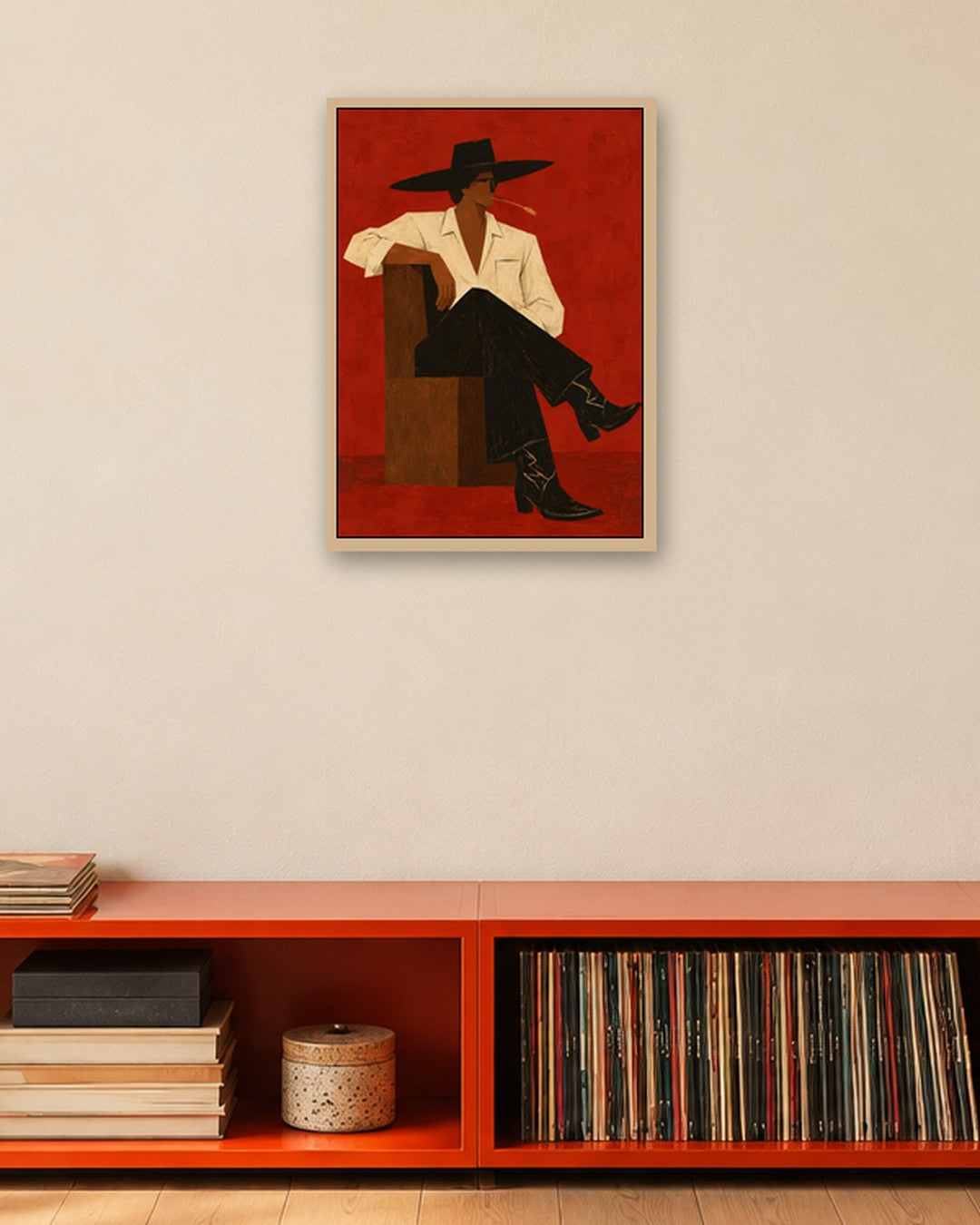 Paige Hilton - Afternoon Seat - oak frame in a room