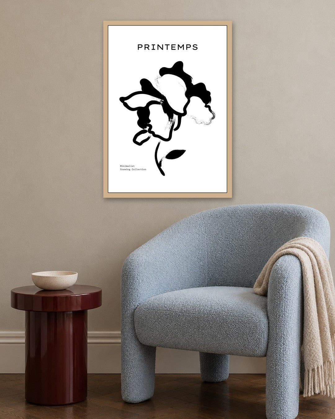 SENT Studio - Bohemian Poster No. 15 - oak frame in a room
