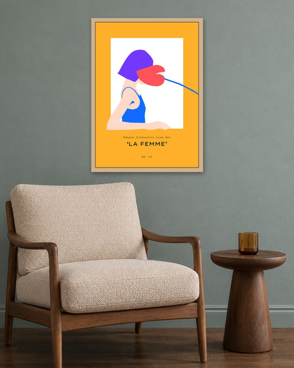 SENT Studio - Abstract Poster No. 50 - oak frame in a room