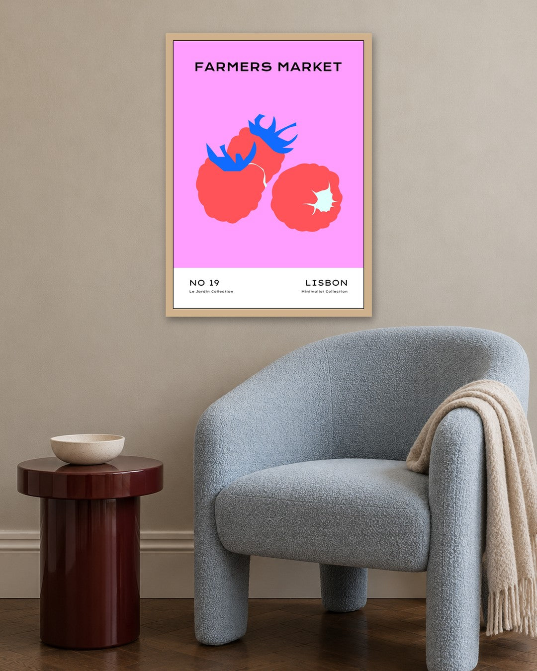 SENT Studio - Abstract Poster No. 57 - oak frame in a room