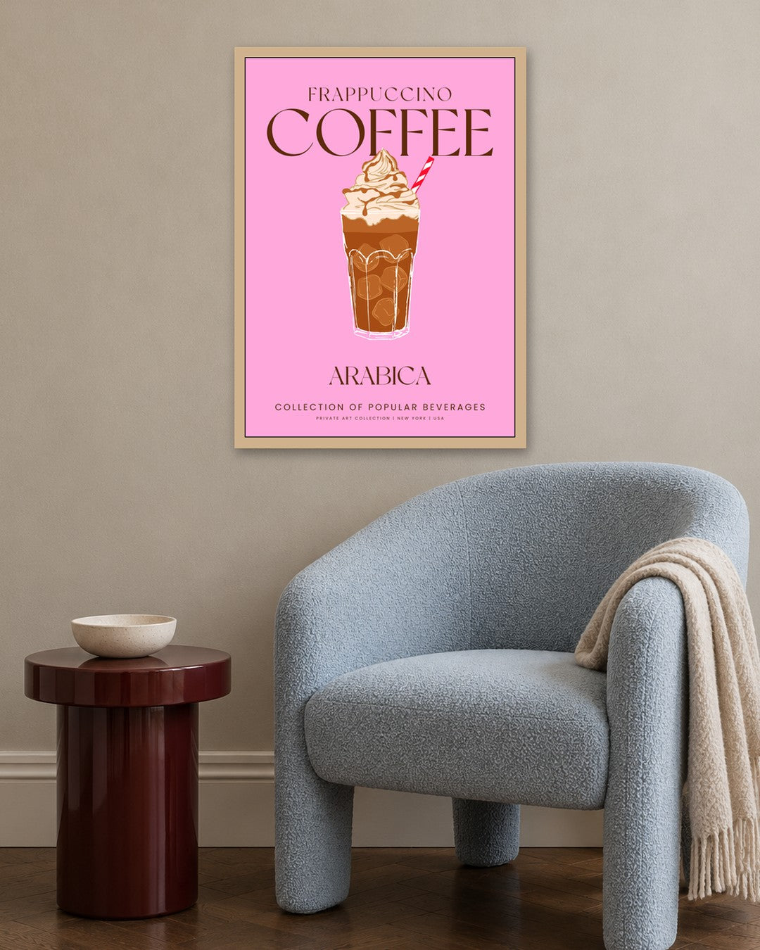 SENT Studio - Cocktail Poster No. 22 - oak frame in a room