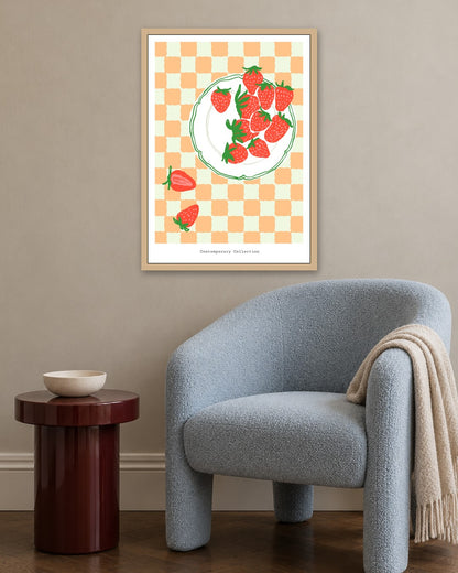 SENT Studio - Cravings Poster No. 19 - oak frame in a room