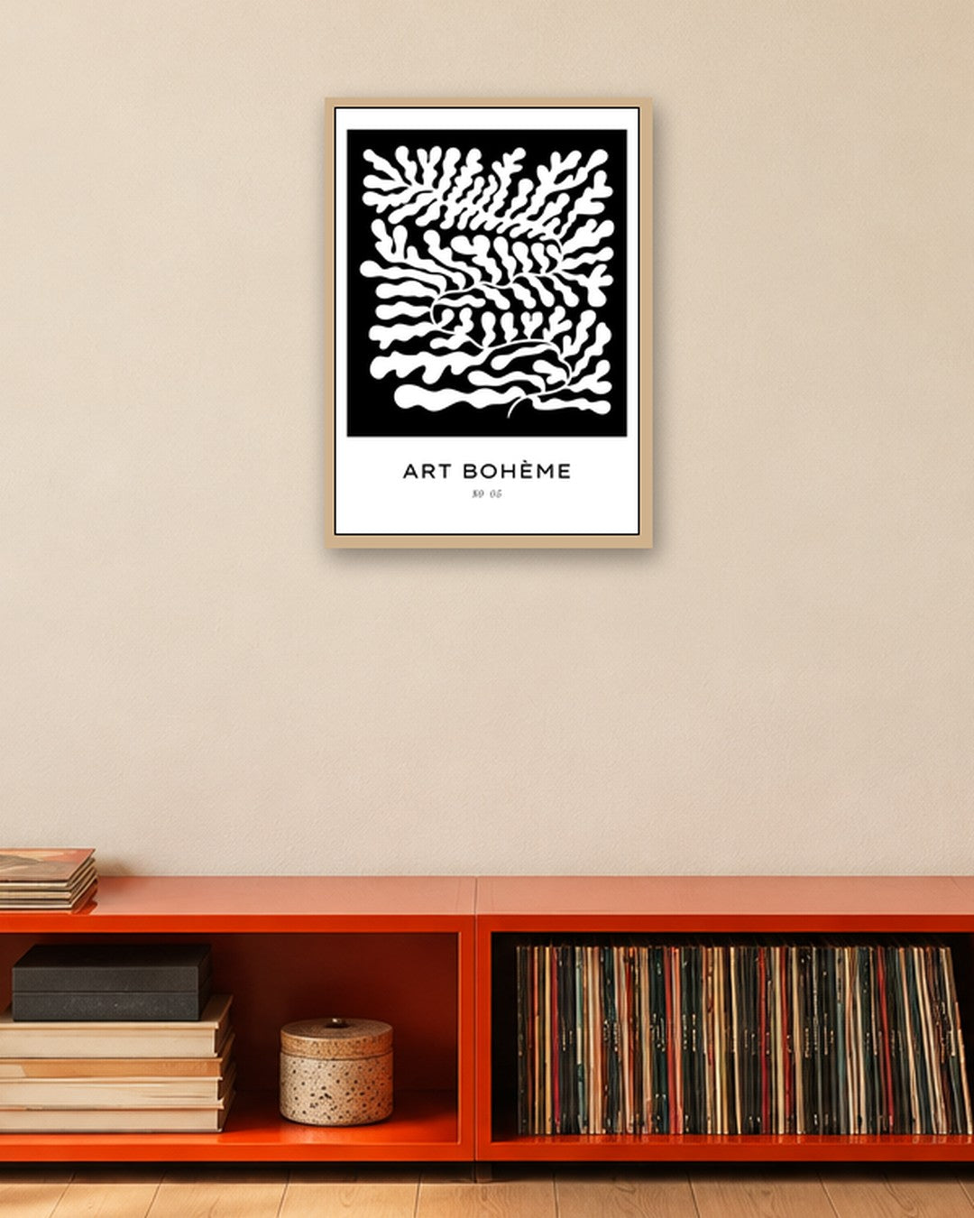SENT Studio - Bohemian Poster No. 35 - oak frame in a room