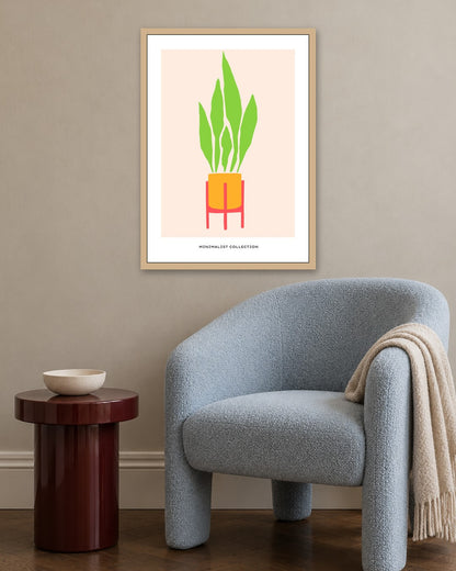 SENT Studio - Abstract Poster No. 22 - oak frame in a room