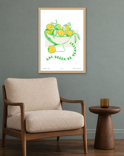 SENT Studio - Cravings Poster No. 34 - oak frame in a room