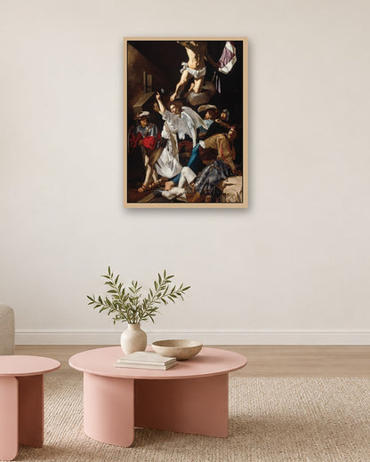 Renaissance Masters - The Resurrection - oak frame in a room