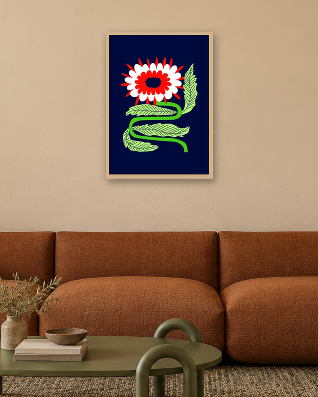 SENT Studio - Artistic Poster No. 13 - oak frame in a room
