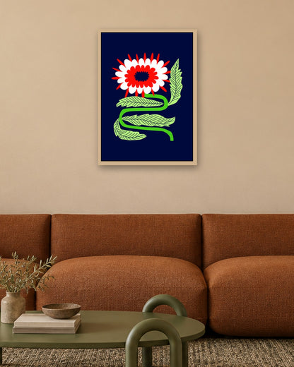 SENT Studio - Artistic Poster No. 13 - oak frame in a room