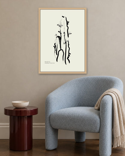 SENT Studio - Bohemian Poster No. 50 - oak frame in a room