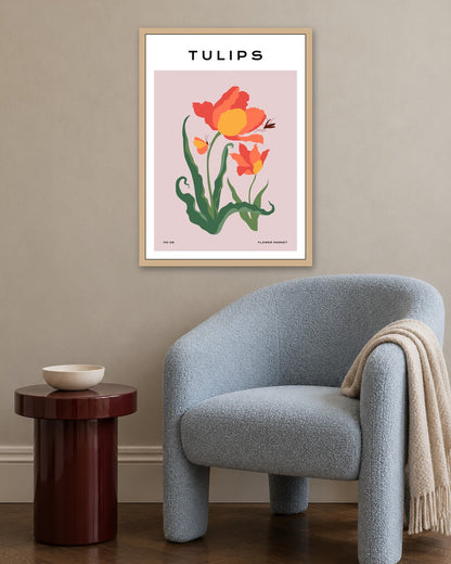 SENT Studio - Botanical Poster No. 5 - oak frame in a room