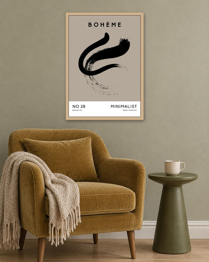 SENT Studio - Bohemian Poster No. 17 - oak frame in a room