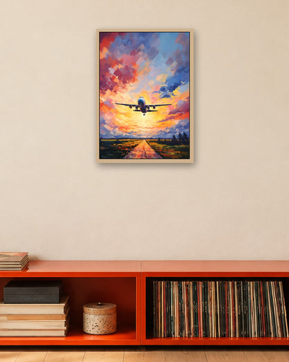SENT Studio - Sunset Flight - oak frame in a room