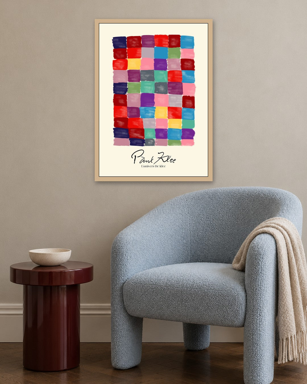 SENT Studio - Colour Squares - oak frame in a room