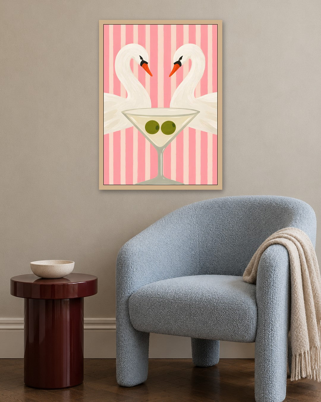 Ayla Heidenberg - Two Swans Aperitivo - oak frame in a room