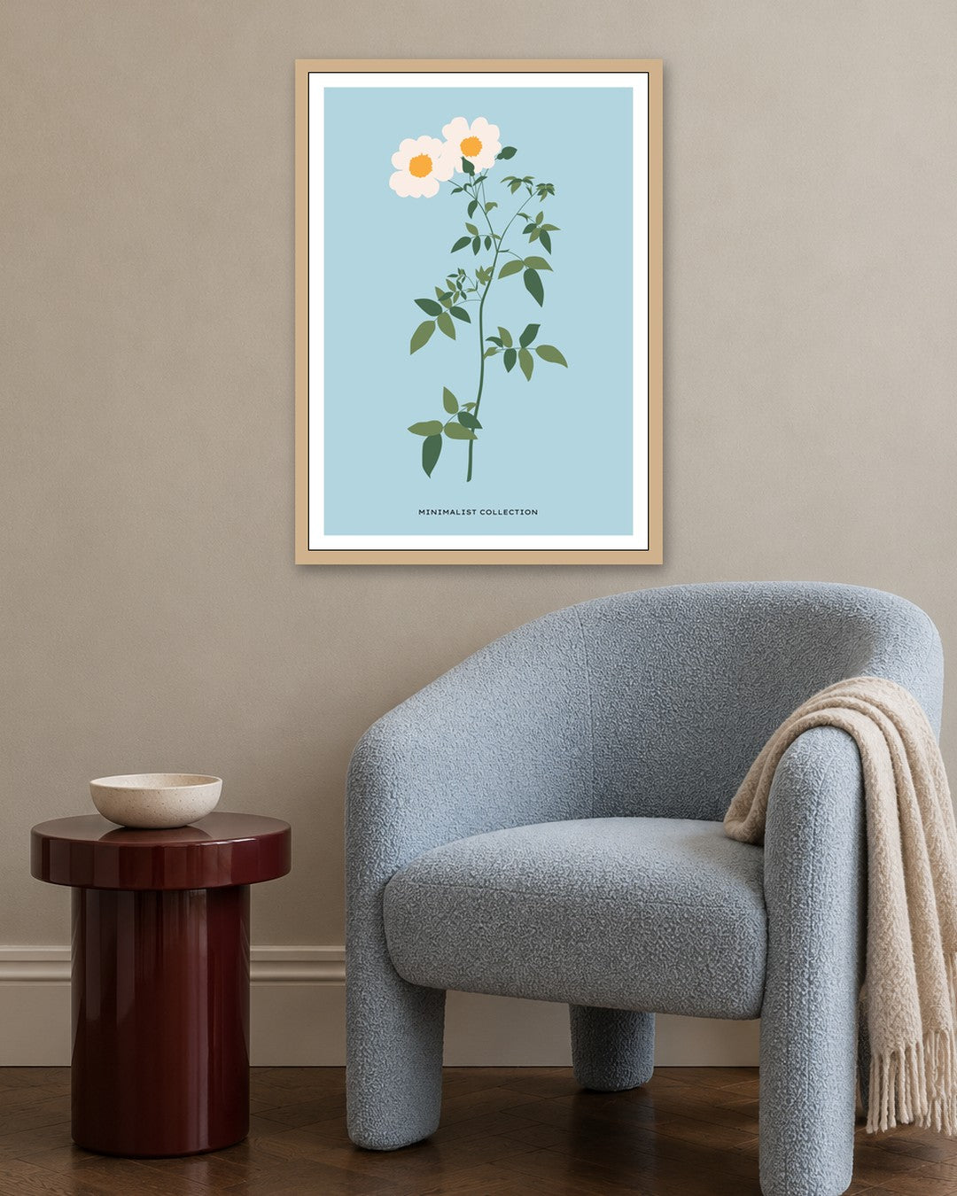 SENT Studio - Botanical Poster No. 57 - oak frame in a room
