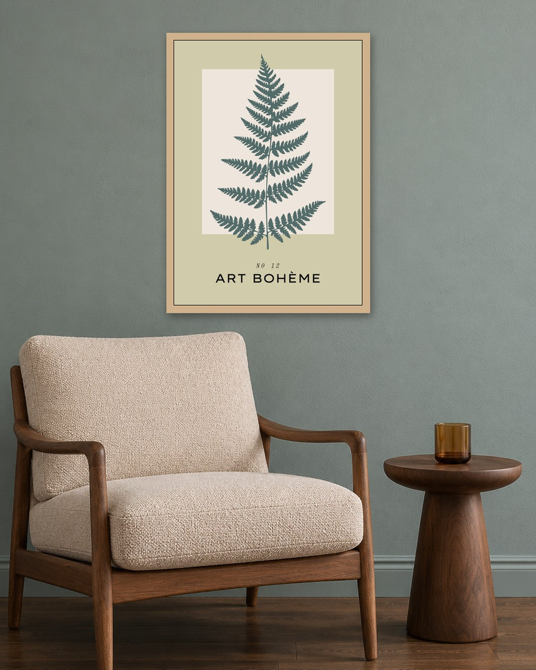 SENT Studio - Botanical Poster No. 33 - oak frame in a room
