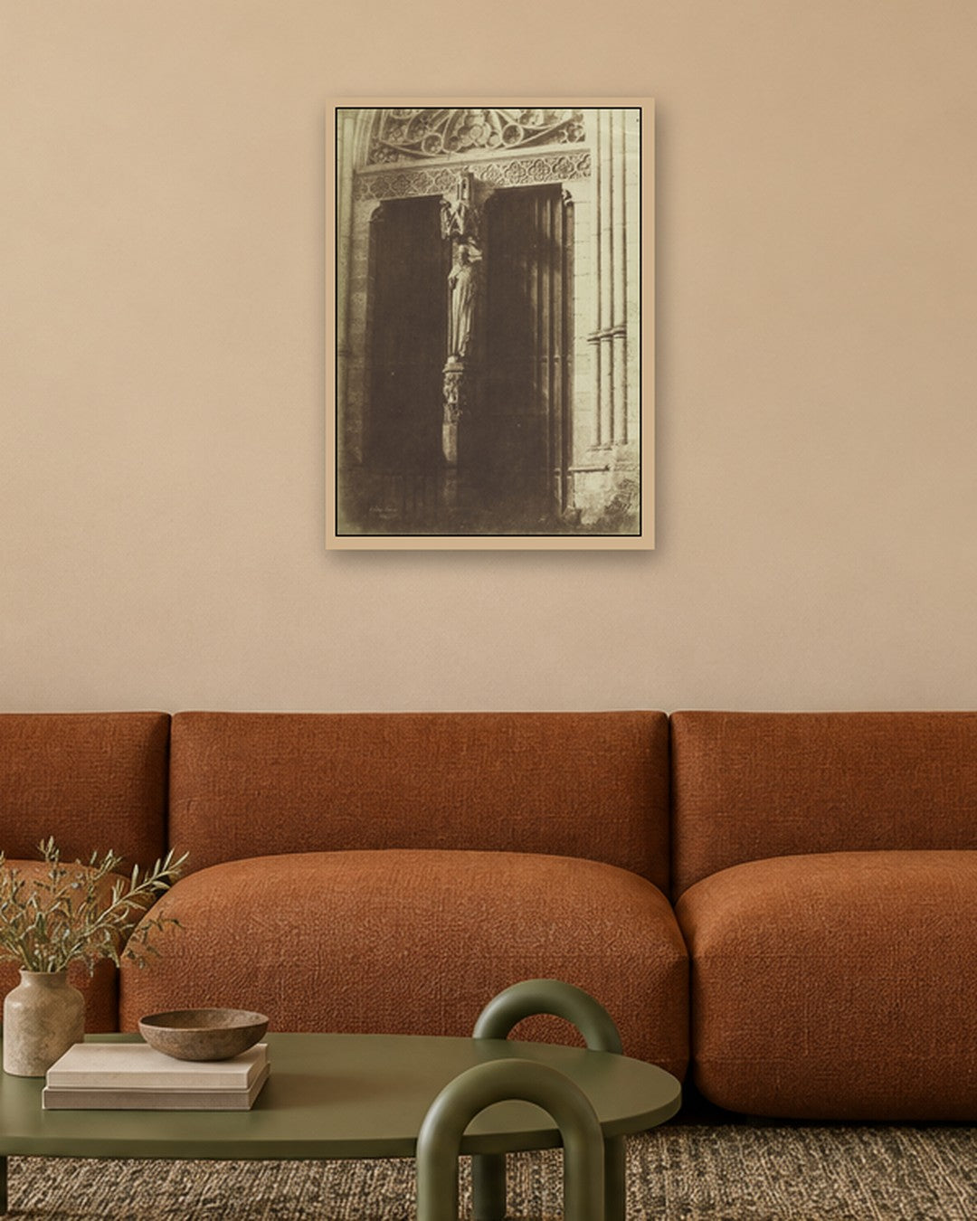 Henri Le Secq - Amiens, Northern Façade of the Transept - oak frame in a room