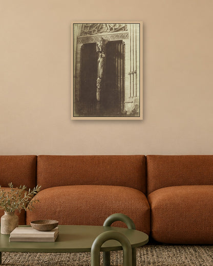 Henri Le Secq - Amiens, Northern Façade of the Transept - oak frame in a room