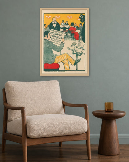 Paul Gustav Fischer - Masters of the Poster: Poster for Exhibition of Artistic Posters of Wilhelm Söborg - oak frame in a room