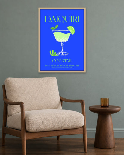 SENT Studio - Cocktail Poster No. 7 - oak frame in a room