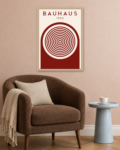 Bauhaus - Poster No. 49 - oak frame in a room