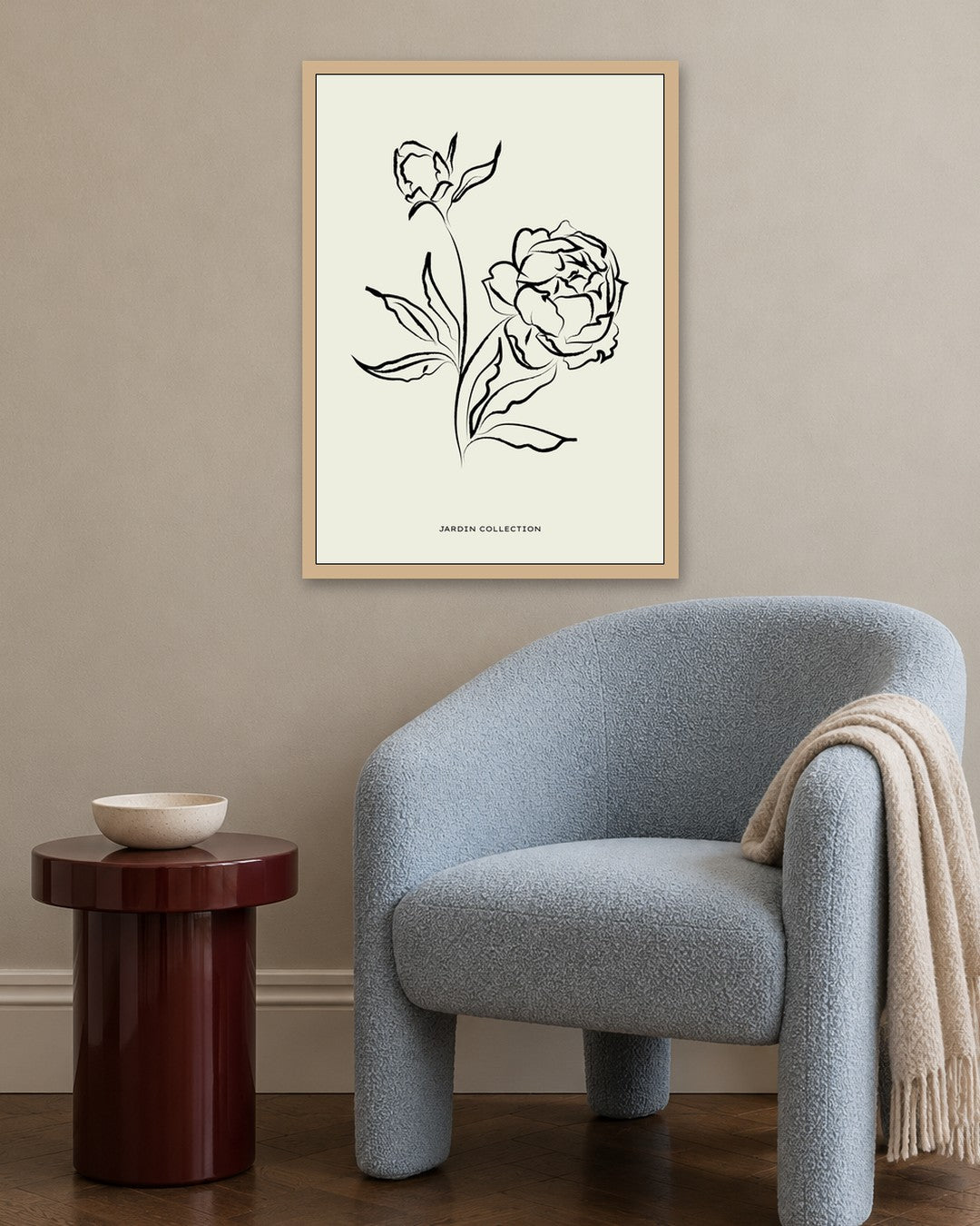 SENT Studio - Bohemian Poster No. 31 - oak frame in a room