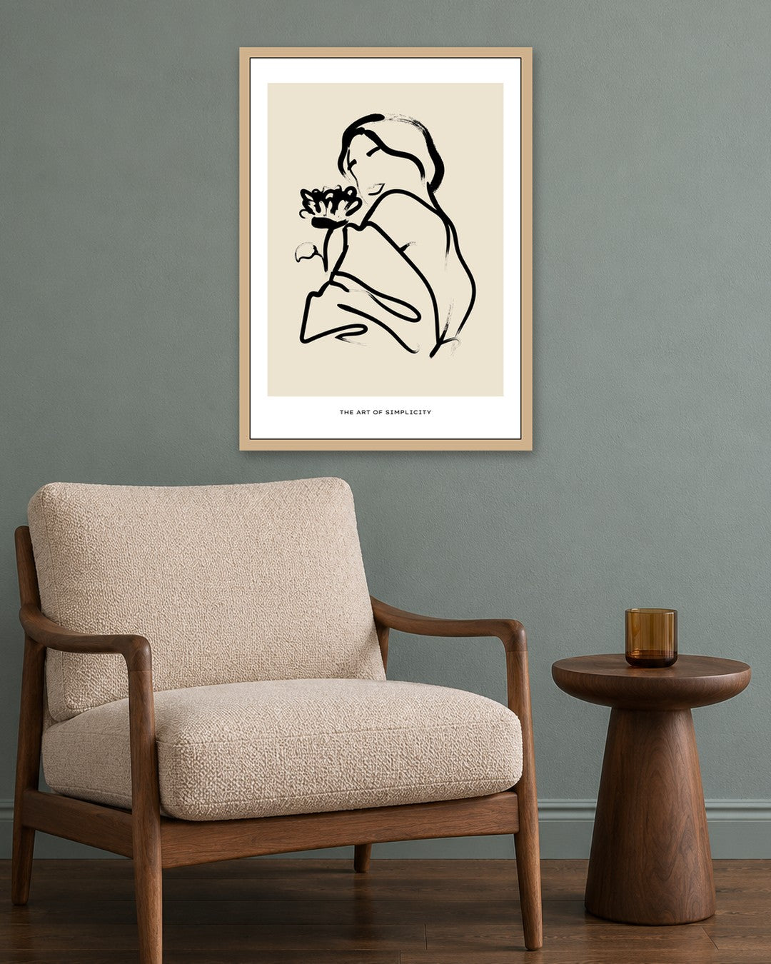 SENT Studio - Bohemian Poster No. 49 - oak frame in a room