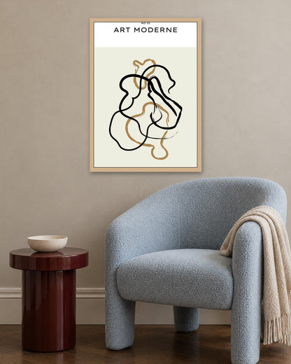 SENT Studio - Bohemian Poster No. 100 - oak frame in a room