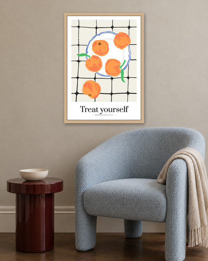 SENT Studio - Cravings Poster No. 11 - oak frame in a room