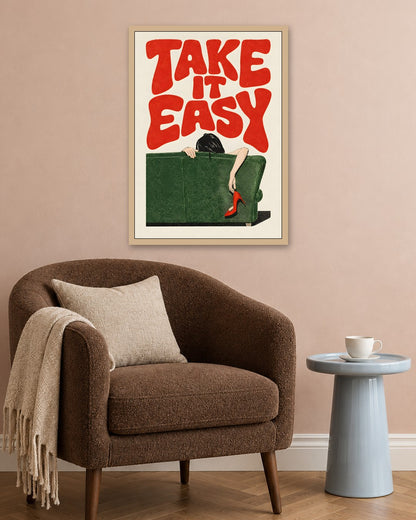 Felicity Hastings - Take It Easy - oak frame in a room