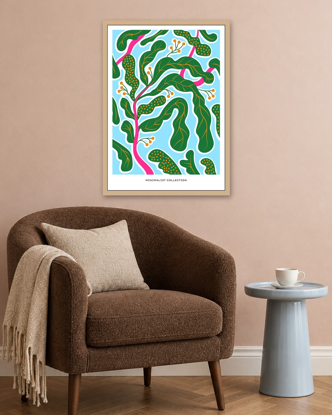 SENT Studio - Aesthetic Poster No. 39 - oak frame in a room