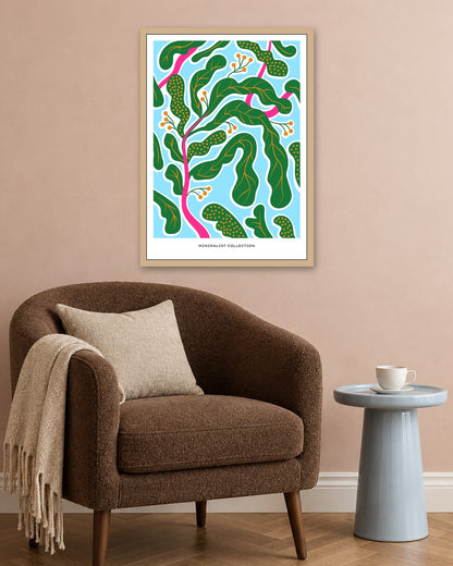 SENT Studio - Aesthetic Poster No. 39 - oak frame in a room