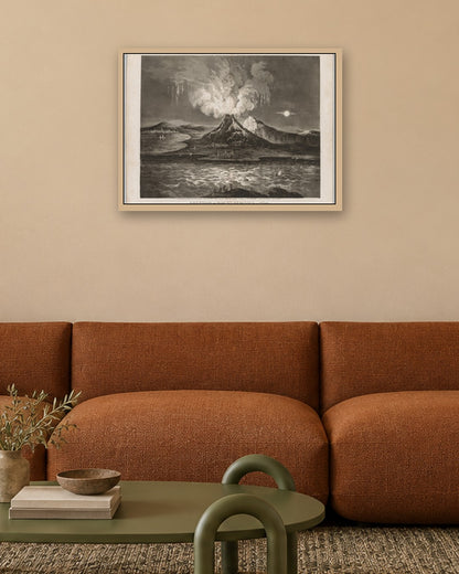 Thomas Sutherland - Eruption of Mount Vesuvius in 1769 - oak frame in a room