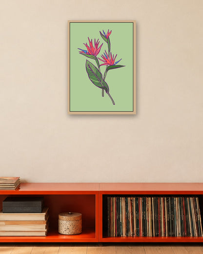 SENT Studio - Flower Poster No. 21 - oak frame in a room
