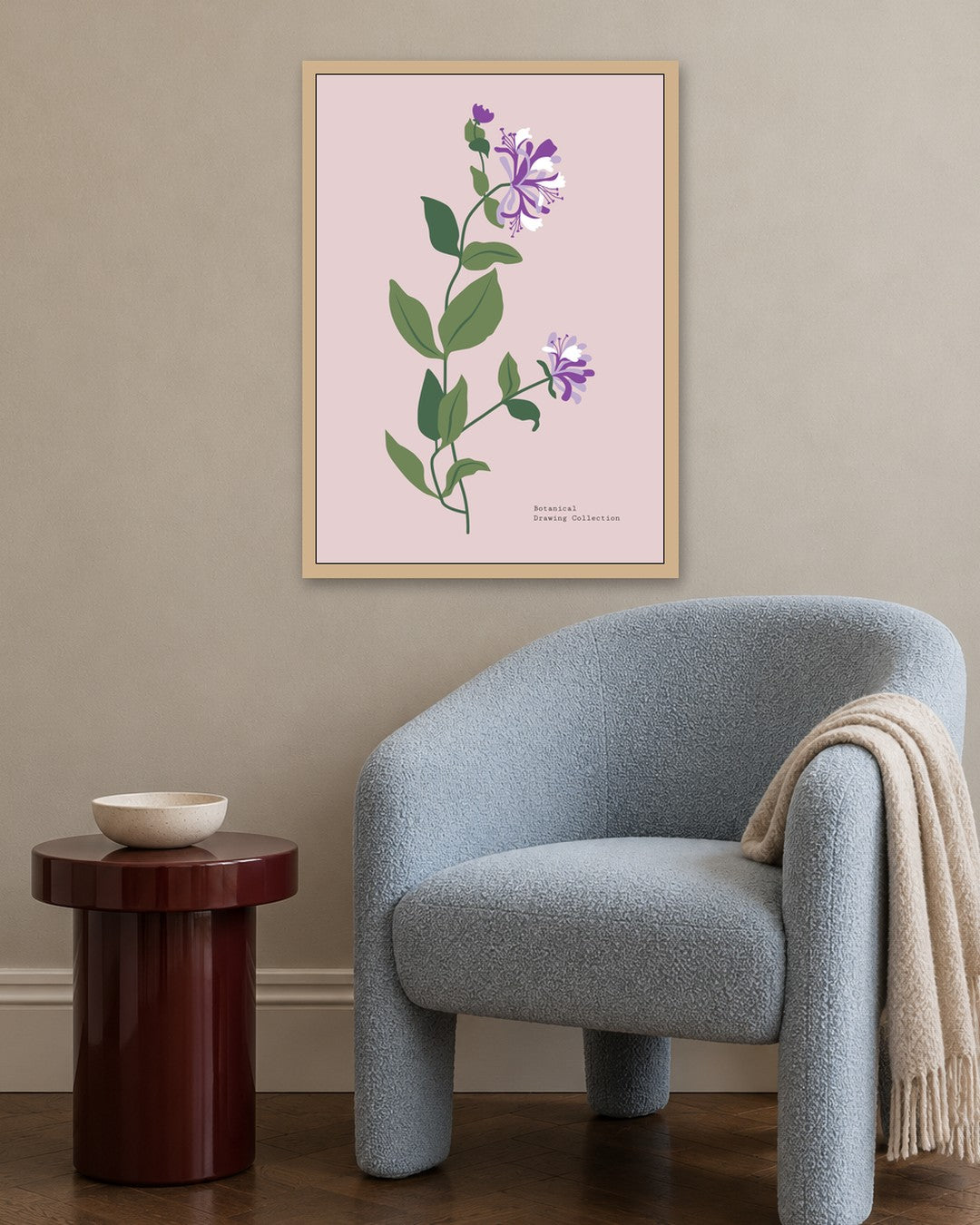 SENT Studio - Botanical Poster No. 25 - oak frame in a room